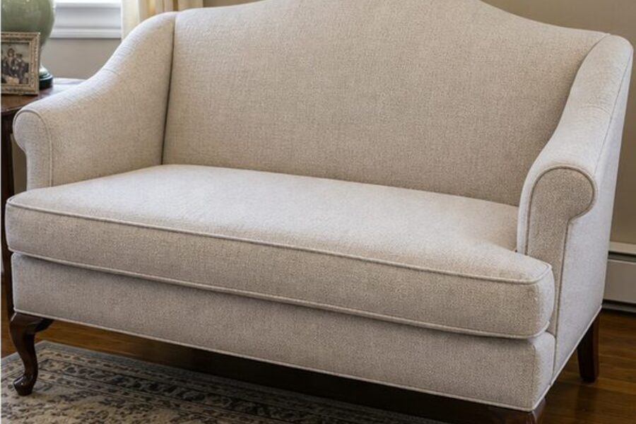 Finished living room sofa upholstery project