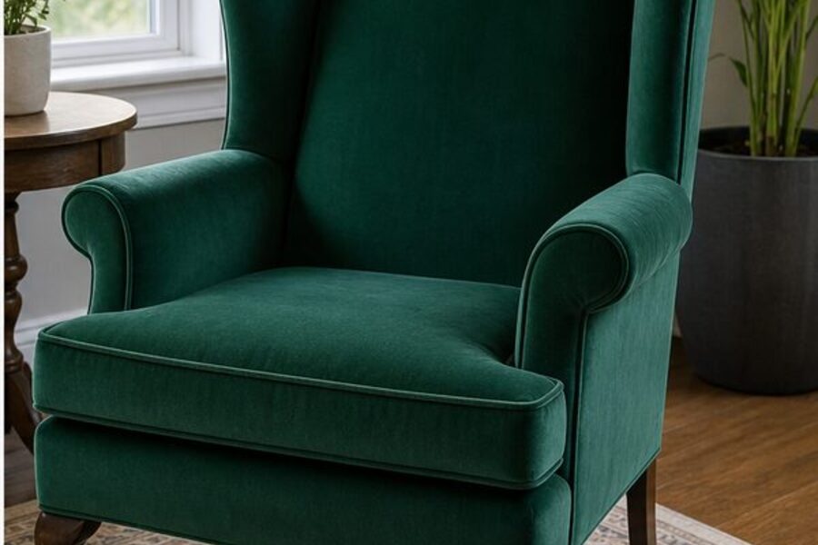 Wingback chair reupholstery in Monmouth County