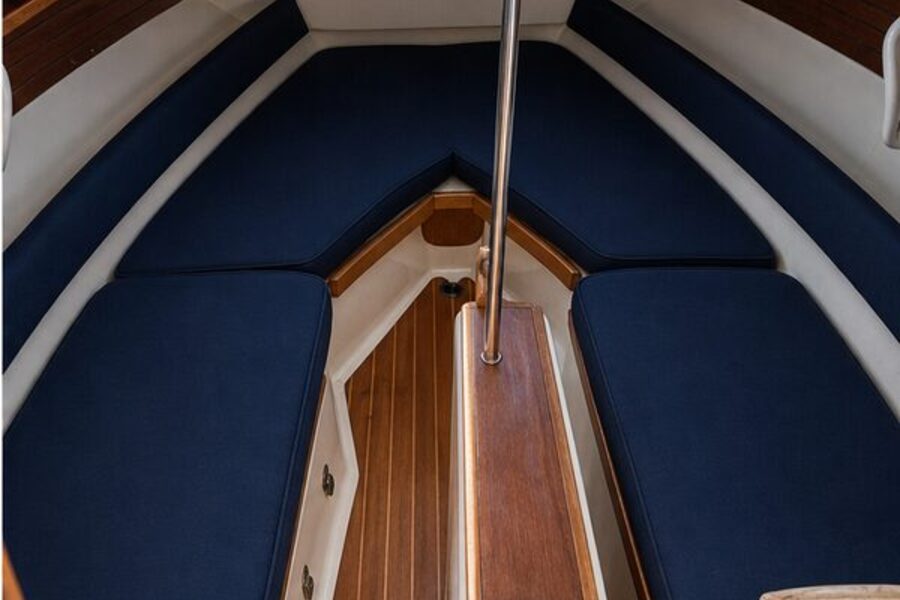 Boat cabin interior upholstery and berth cushions