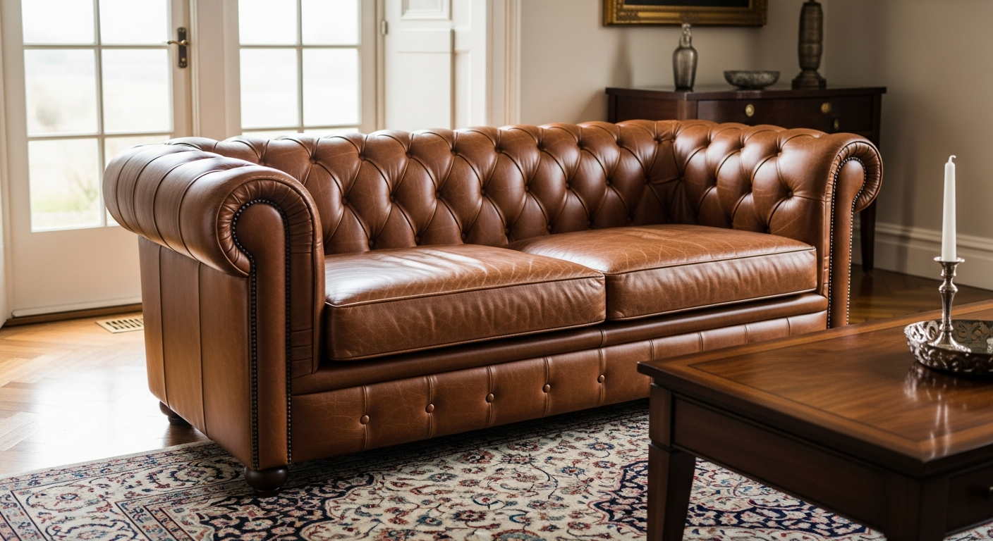 Leather sofa restoration